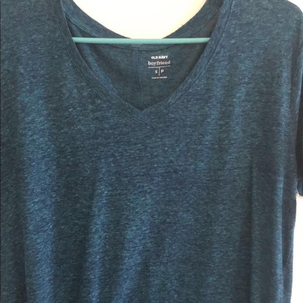 Blue old navy boyfriend shirt